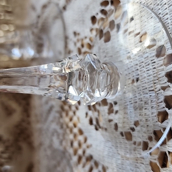 Vintage Etched Champagne Coupe Glasses Tall Sherbet - Picture 6 of 12